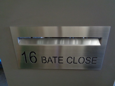 Aussie Stainless Brick Pier Letterbox with street number & name